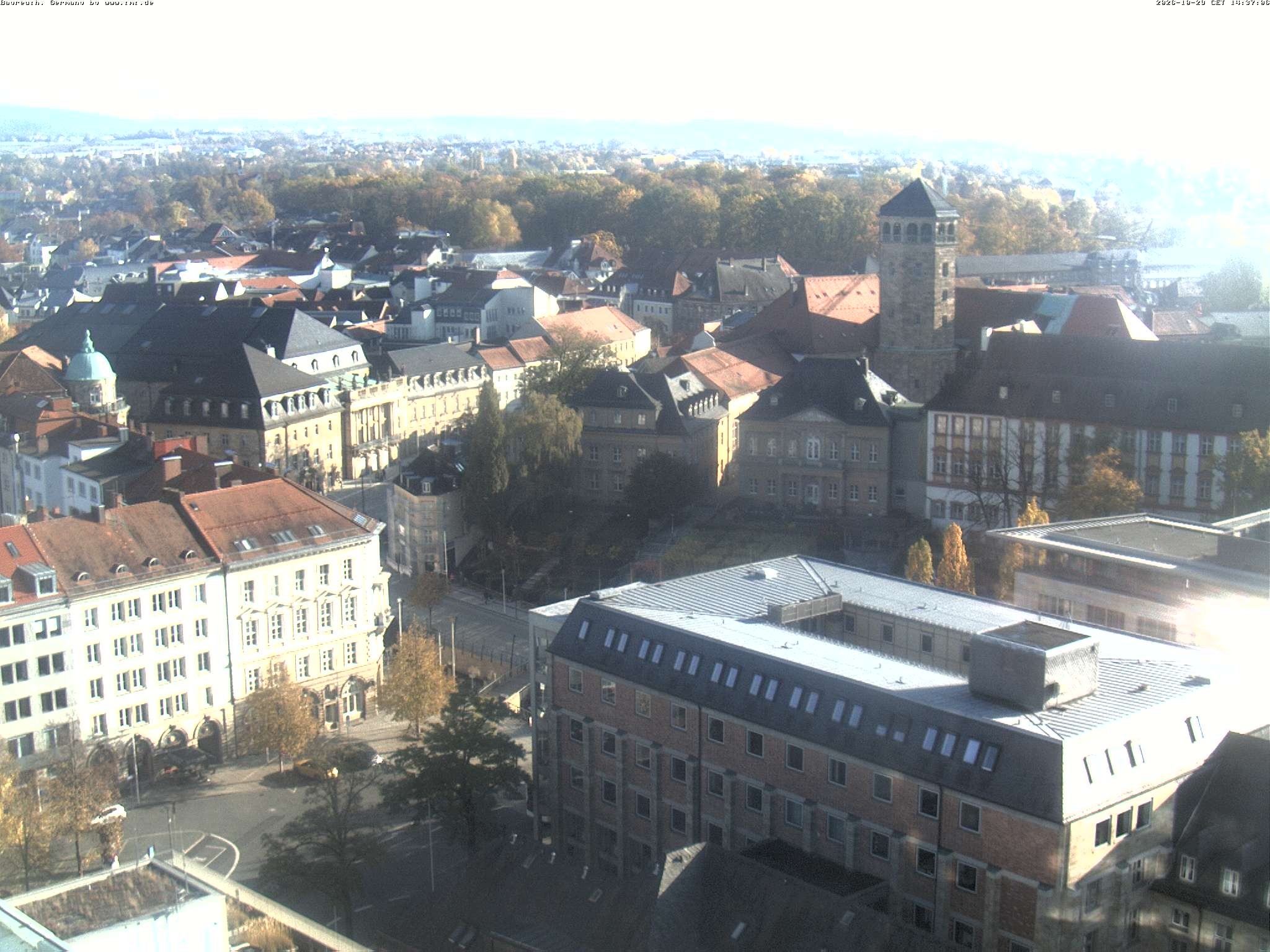 Archiv Foto Webcam Bayreuth: Blick vom Rathaus