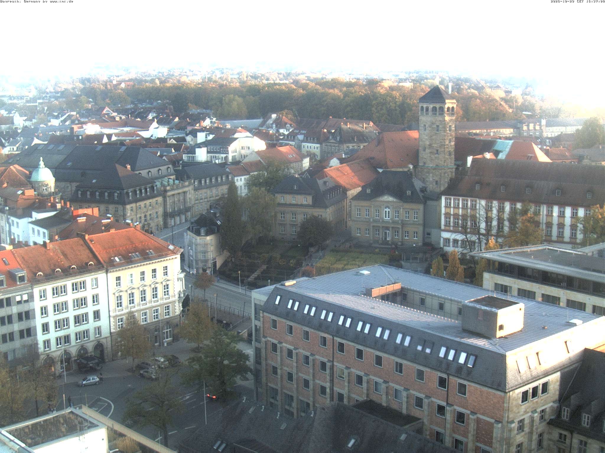 Archiv Foto Webcam Bayreuth: Blick vom Rathaus