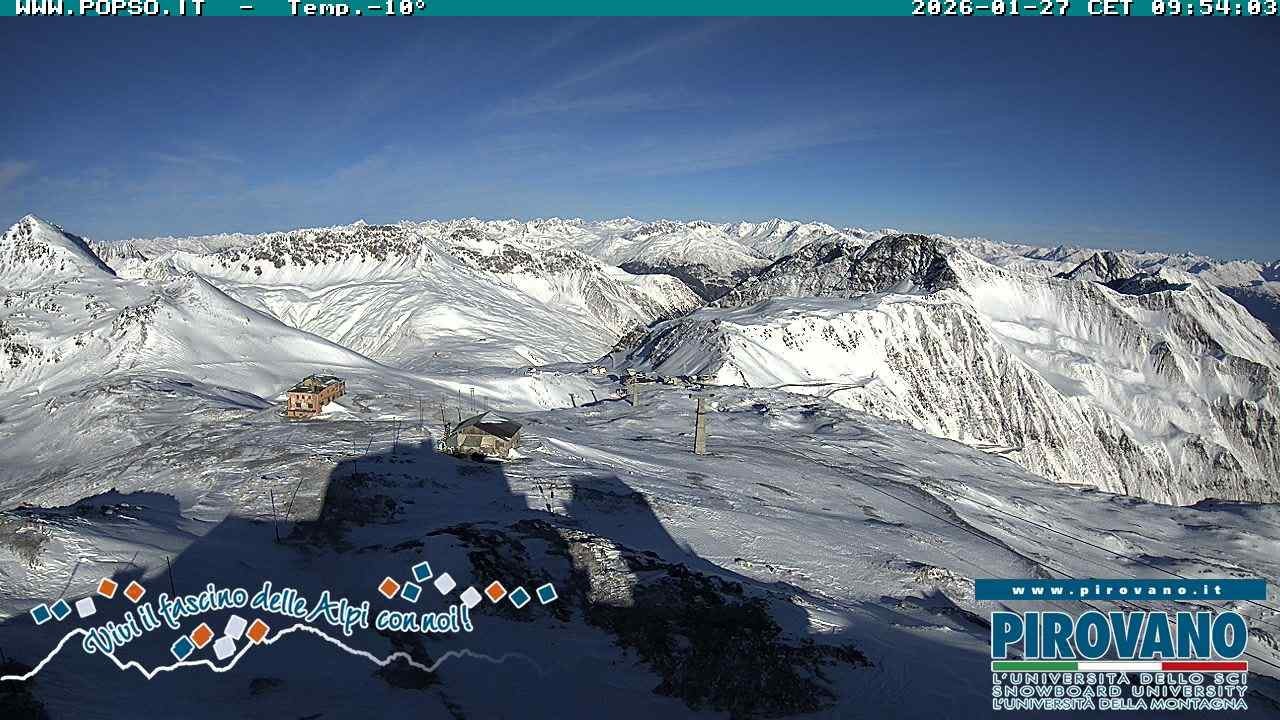 Archiv Foto Webcam Stilfserjoch: Blick Trincerone