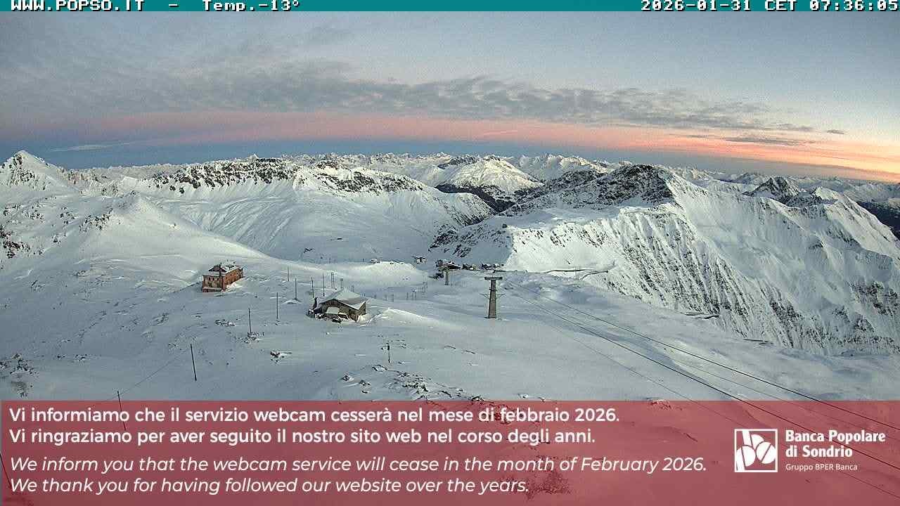 Archiv Foto Webcam Stilfserjoch: Blick Trincerone