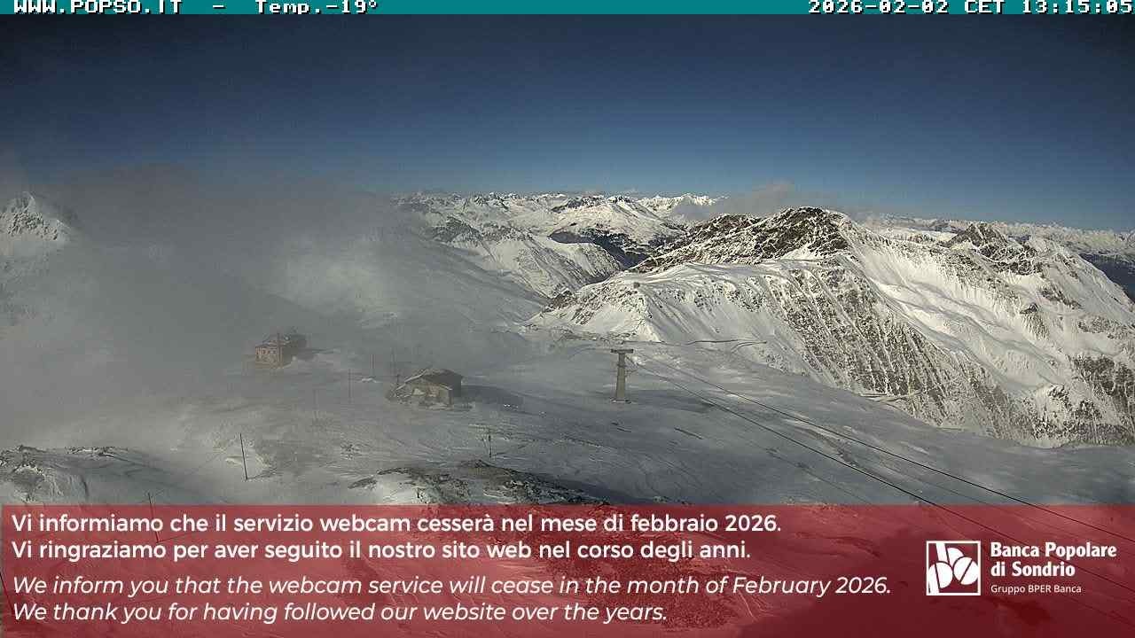 Archiv Foto Webcam Stilfserjoch: Blick Trincerone