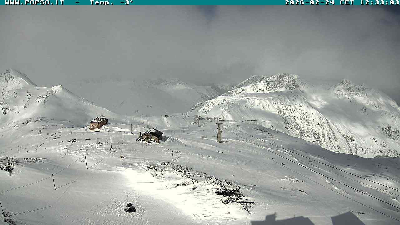 Archiv Foto Webcam Stilfserjoch: Blick Trincerone