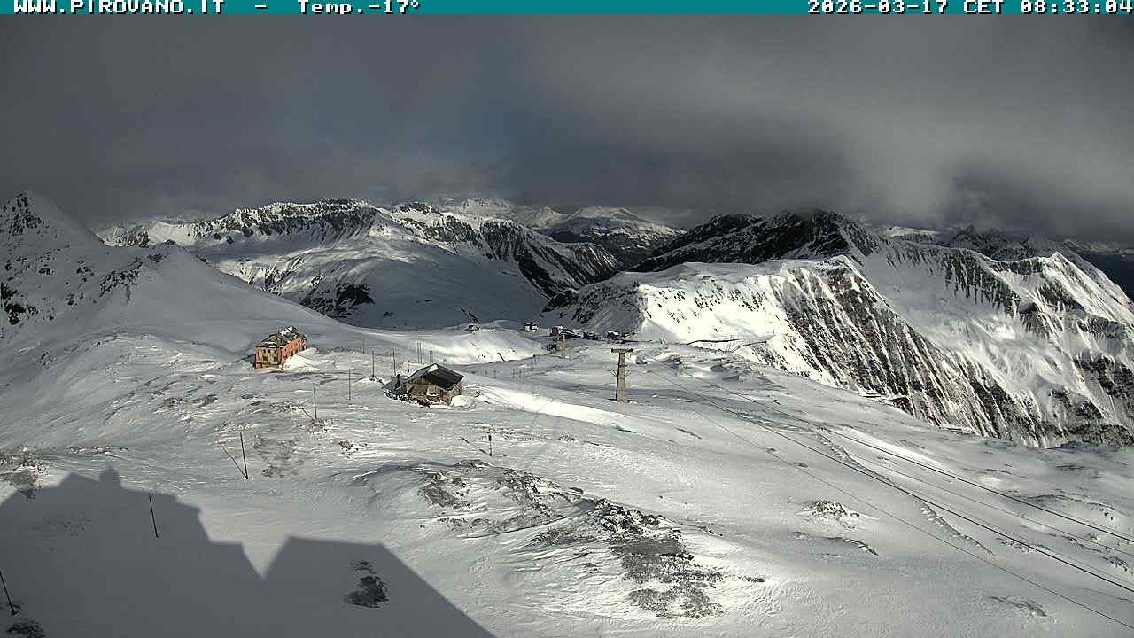 Archiv Foto Webcam Stilfserjoch: Blick Trincerone
