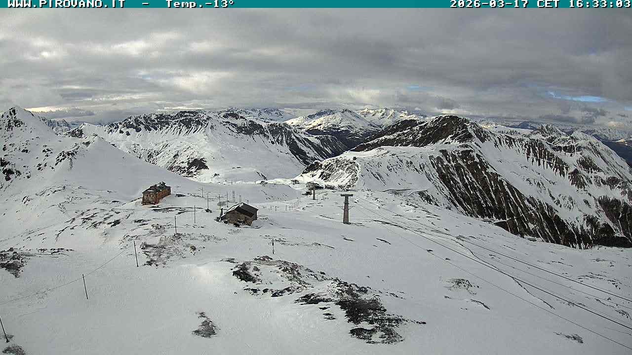 Archiv Foto Webcam Stilfserjoch: Blick Trincerone