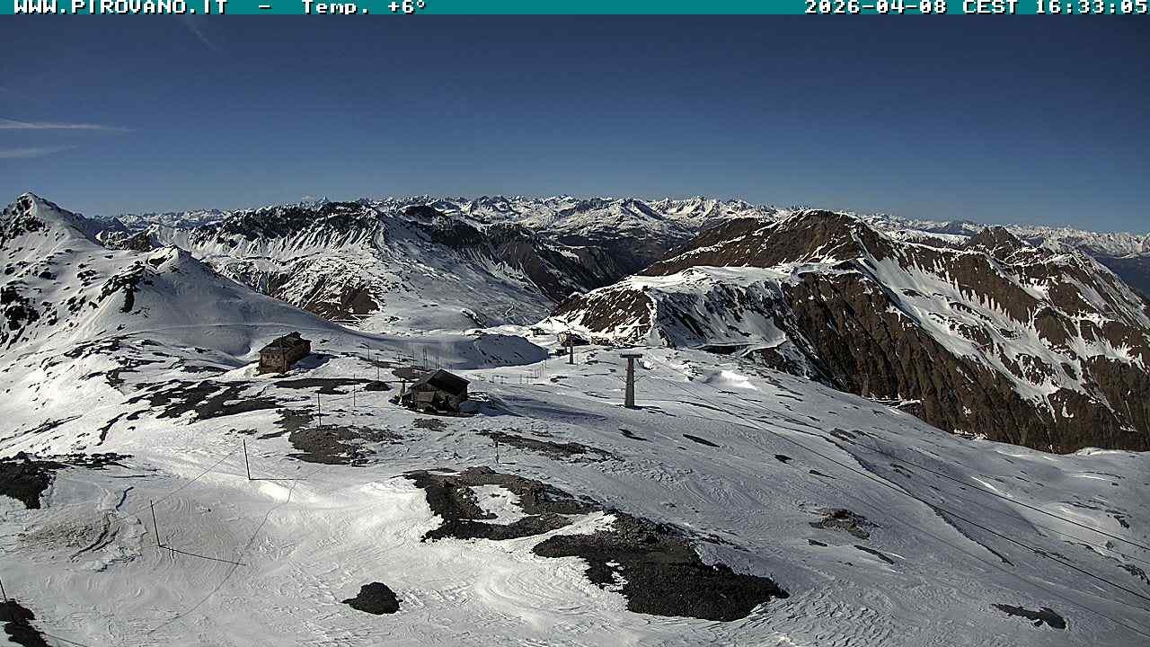 Archiv Foto Webcam Stilfserjoch: Blick Trincerone