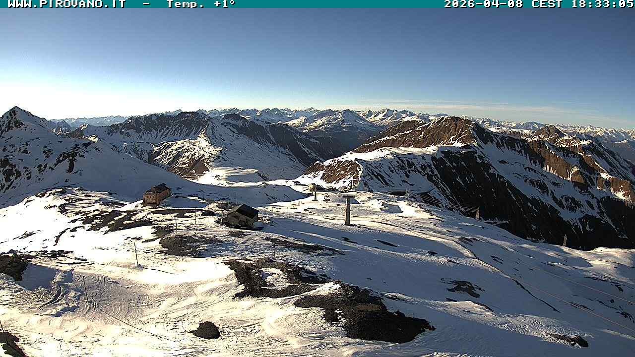 Archiv Foto Webcam Stilfserjoch: Blick Trincerone