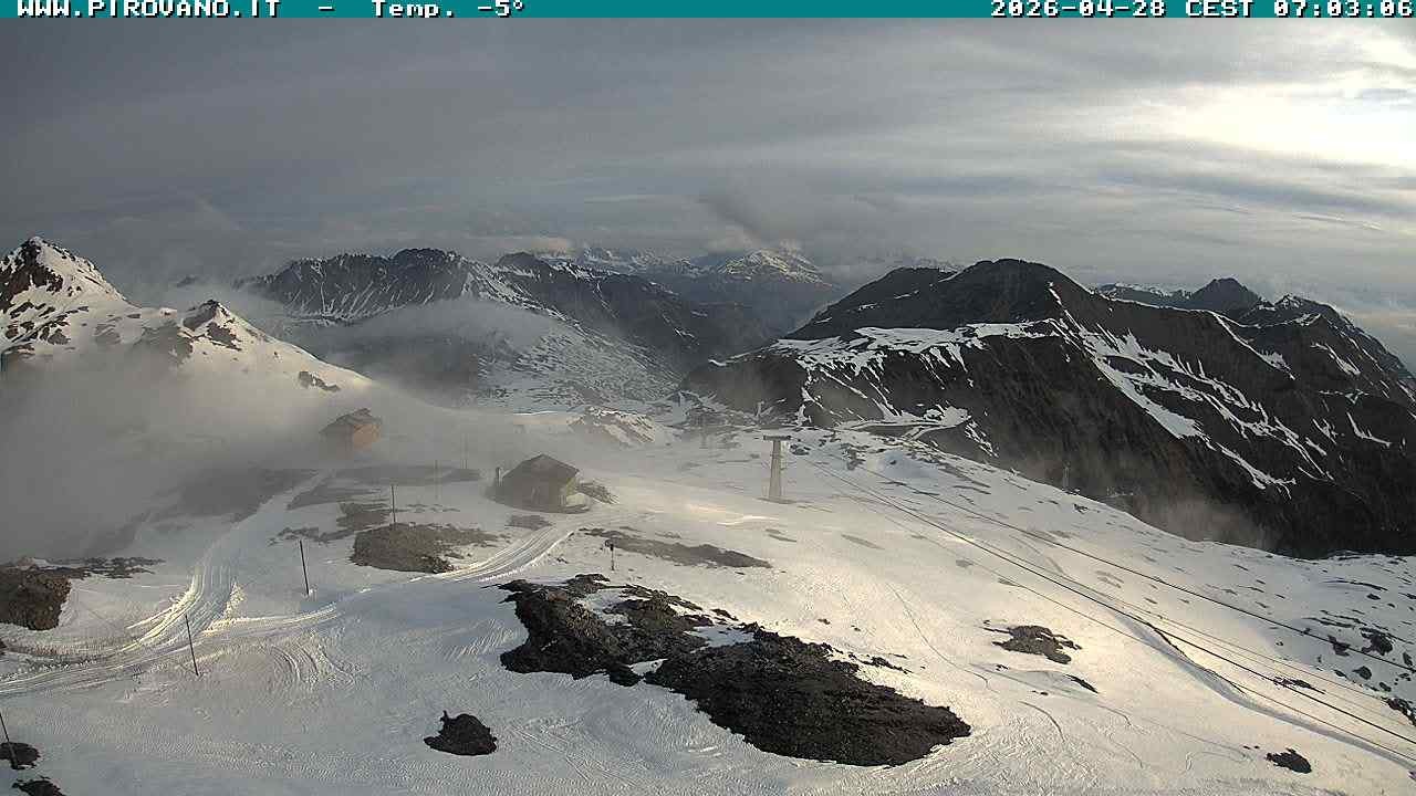 Archiv Foto Webcam Stilfserjoch: Blick Trincerone