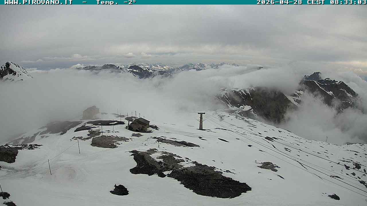 Archiv Foto Webcam Stilfserjoch: Blick Trincerone