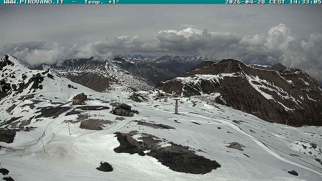 Archiv Foto Webcam Stilfserjoch: Blick Trincerone