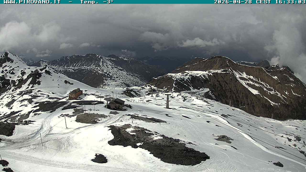 Archiv Foto Webcam Stilfserjoch: Blick Trincerone