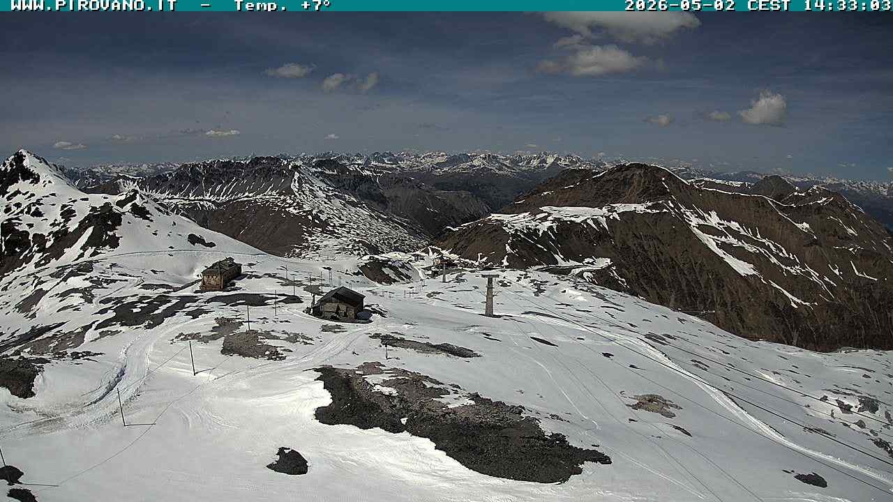 Archiv Foto Webcam Stilfserjoch: Blick Trincerone