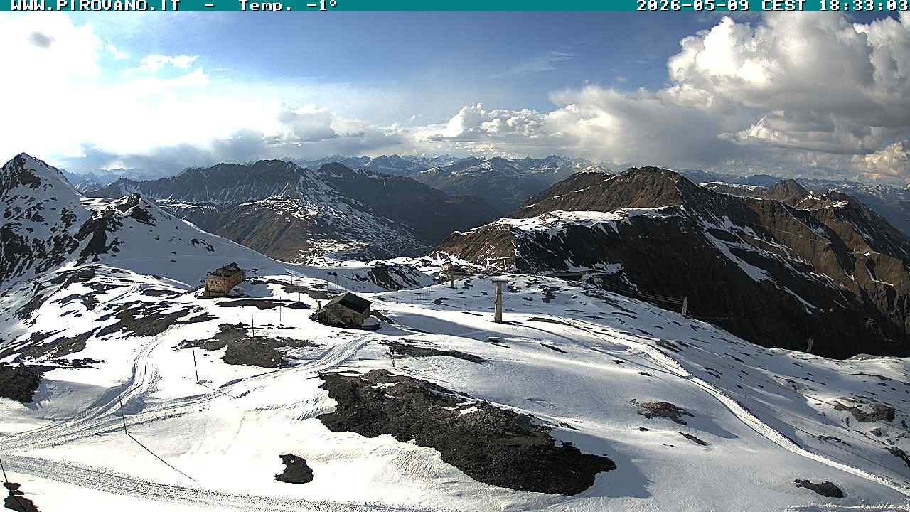 Archiv Foto Webcam Stilfserjoch: Blick Trincerone