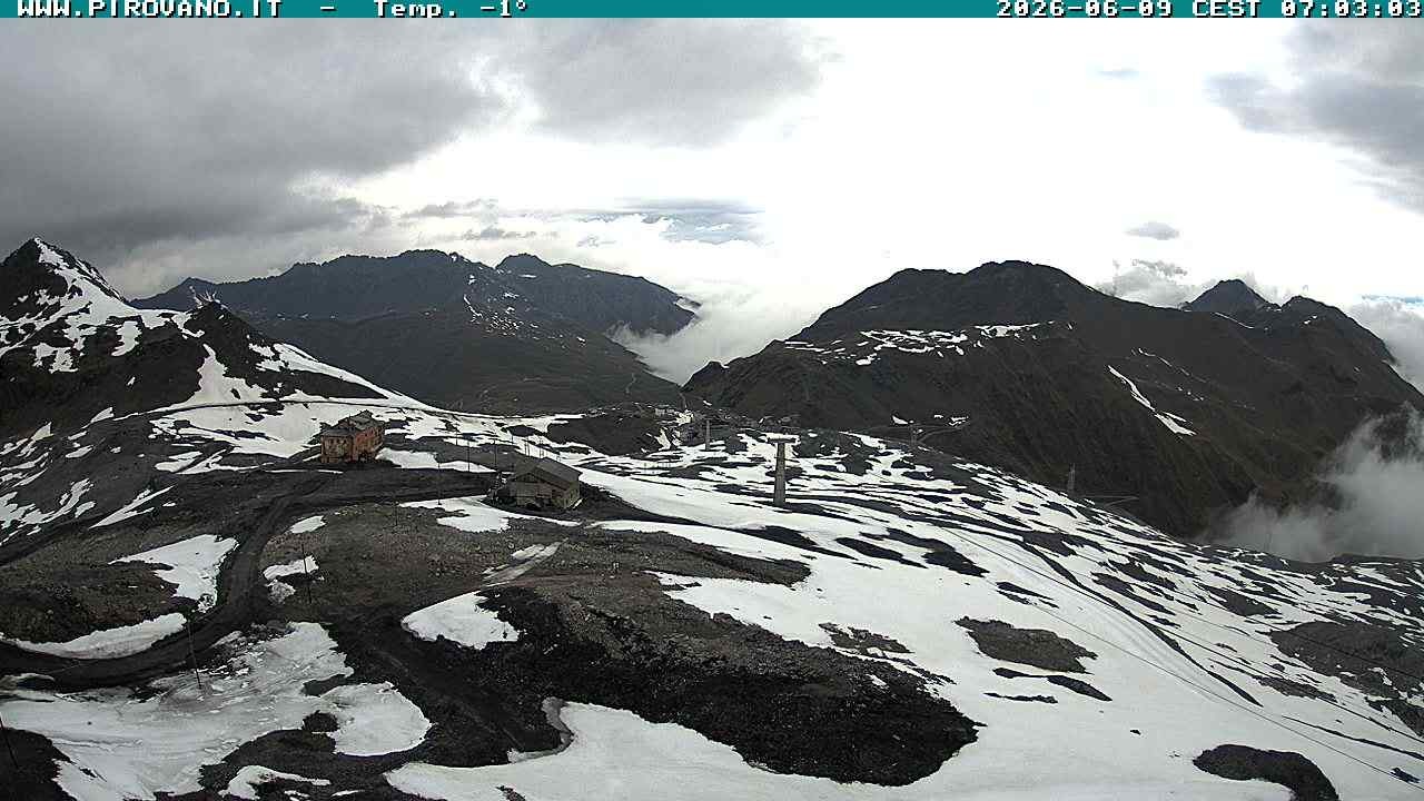 Archiv Foto Webcam Stilfserjoch: Blick Trincerone