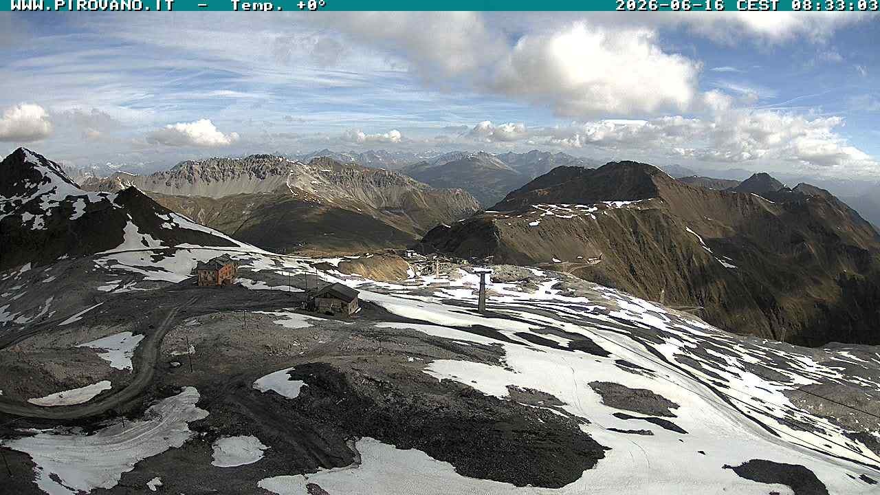 Archiv Foto Webcam Stilfserjoch: Blick Trincerone