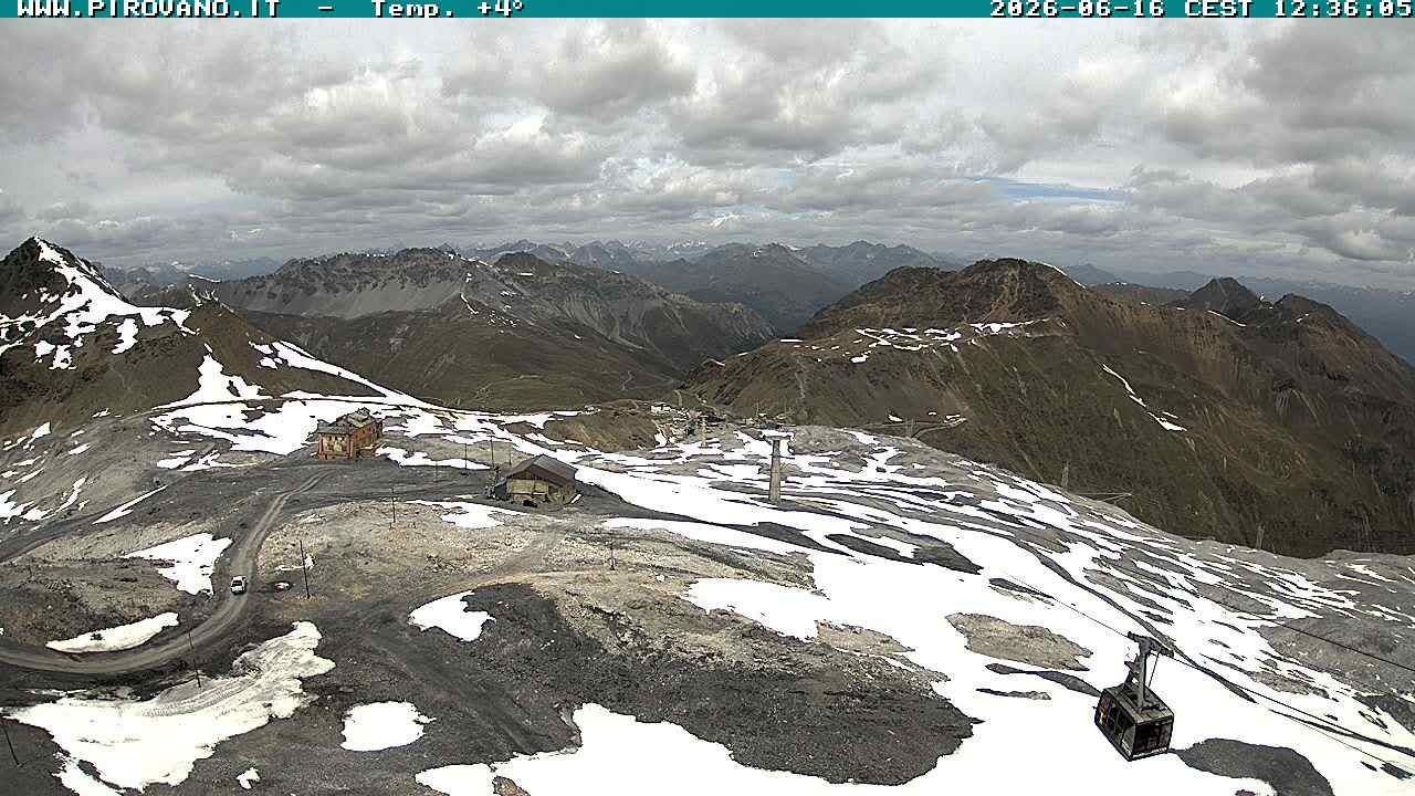 Archiv Foto Webcam Stilfserjoch: Blick Trincerone