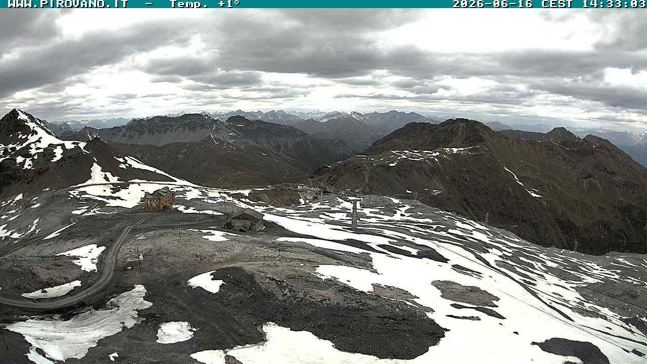 Archiv Foto Webcam Stilfserjoch: Blick Trincerone