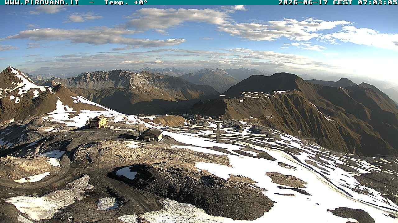 Archiv Foto Webcam Stilfserjoch: Blick Trincerone