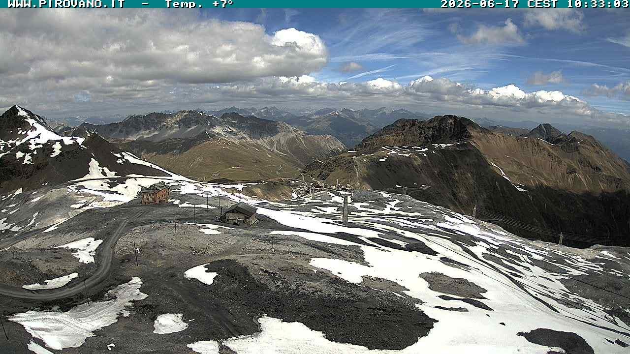 Archiv Foto Webcam Stilfserjoch: Blick Trincerone