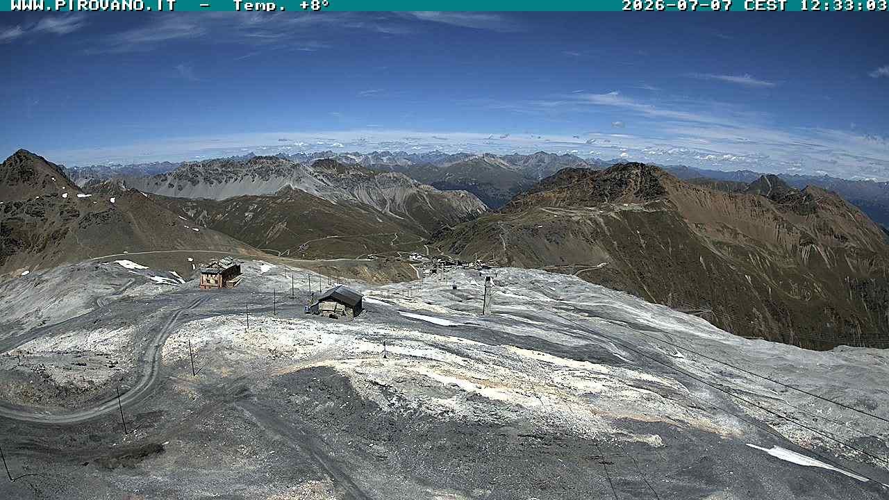 Archiv Foto Webcam Stilfserjoch: Blick Trincerone