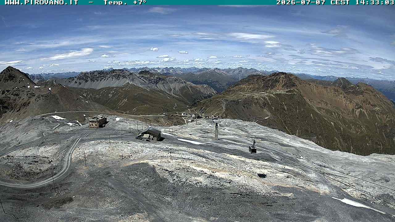 Archiv Foto Webcam Stilfserjoch: Blick Trincerone