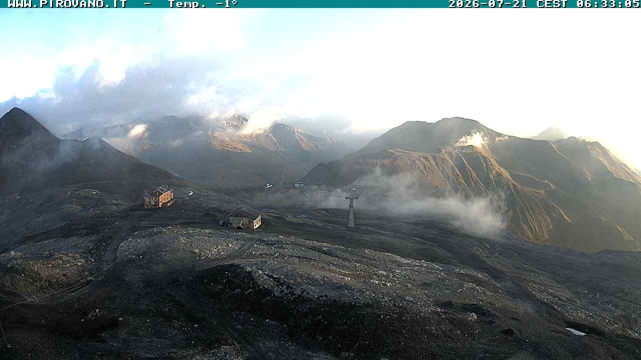 Archiv Foto Webcam Stilfserjoch: Blick Trincerone