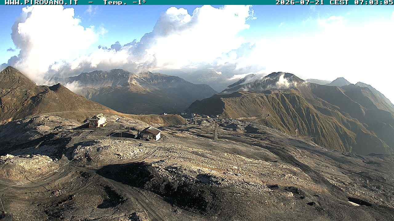 Archiv Foto Webcam Stilfserjoch: Blick Trincerone