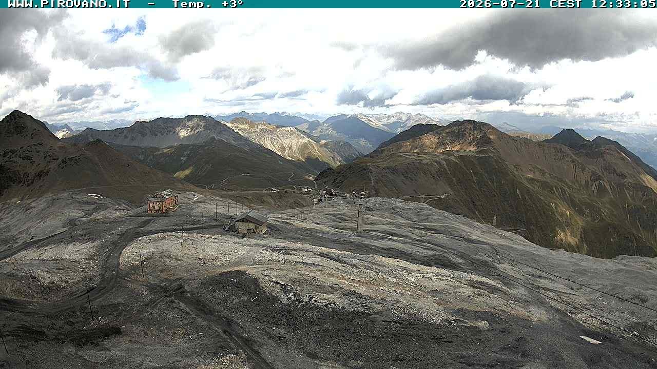 Archiv Foto Webcam Stilfserjoch: Blick Trincerone