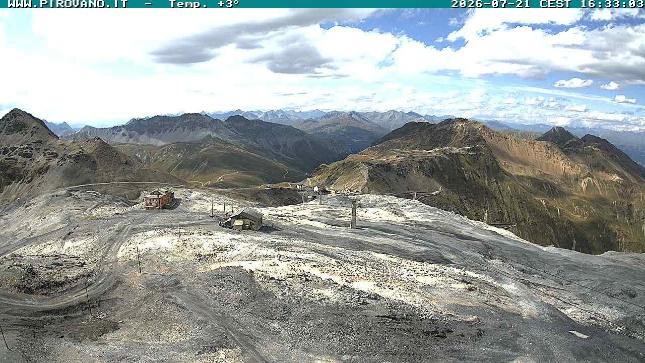 Archiv Foto Webcam Stilfserjoch: Blick Trincerone