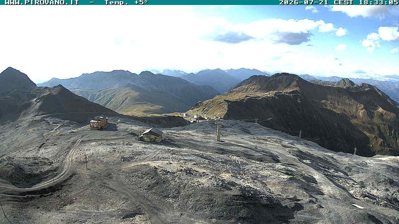Archiv Foto Webcam Stilfserjoch: Blick Trincerone