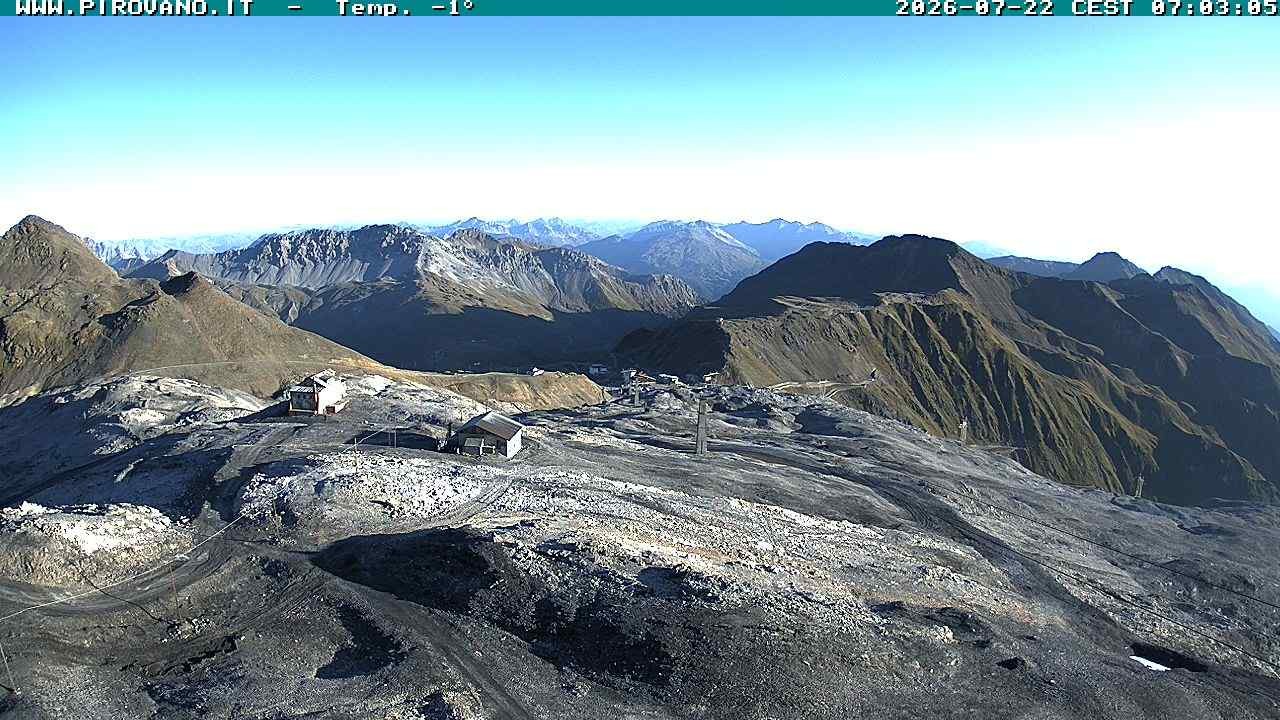 Archiv Foto Webcam Stilfserjoch: Blick Trincerone