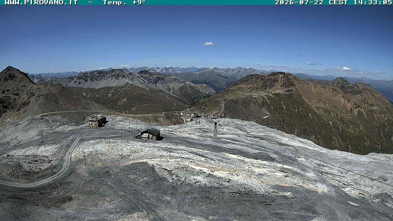 Archiv Foto Webcam Stilfserjoch: Blick Trincerone