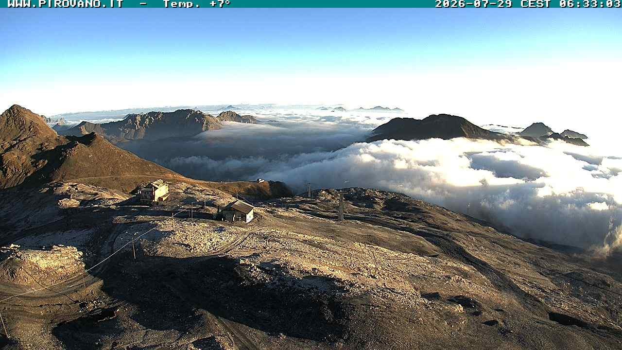 Archiv Foto Webcam Stilfserjoch: Blick Trincerone