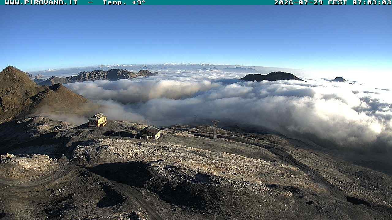 Archiv Foto Webcam Stilfserjoch: Blick Trincerone