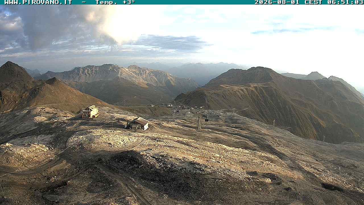 Archiv Foto Webcam Stilfserjoch: Blick Trincerone