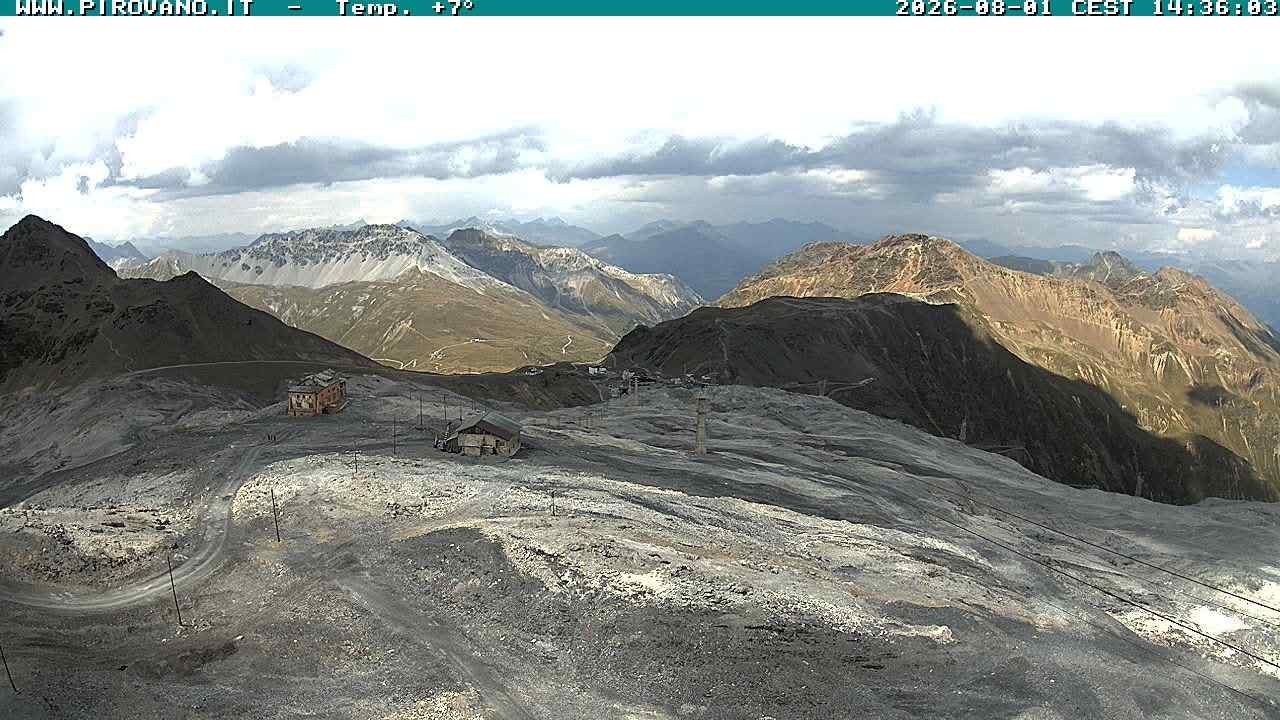 Archiv Foto Webcam Stilfserjoch: Blick Trincerone