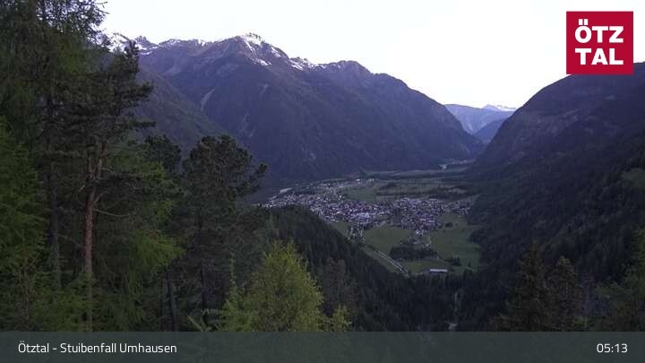 Archiv Foto Webcam Stuibenfall bei Umhausen