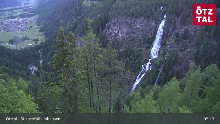 Archiv Foto Webcam Stuibenfall bei Umhausen
