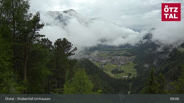 Archiv Foto Webcam Stuibenfall bei Umhausen