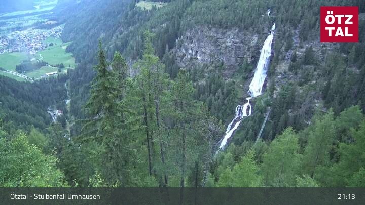 Archiv Foto Webcam Stuibenfall bei Umhausen