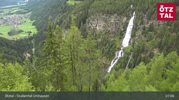 Archiv Foto Webcam Stuibenfall bei Umhausen