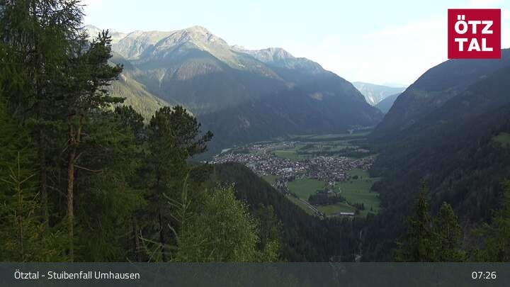 Archiv Foto Webcam Stuibenfall bei Umhausen