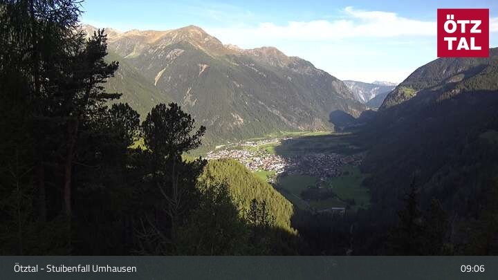Archiv Foto Webcam Stuibenfall bei Umhausen