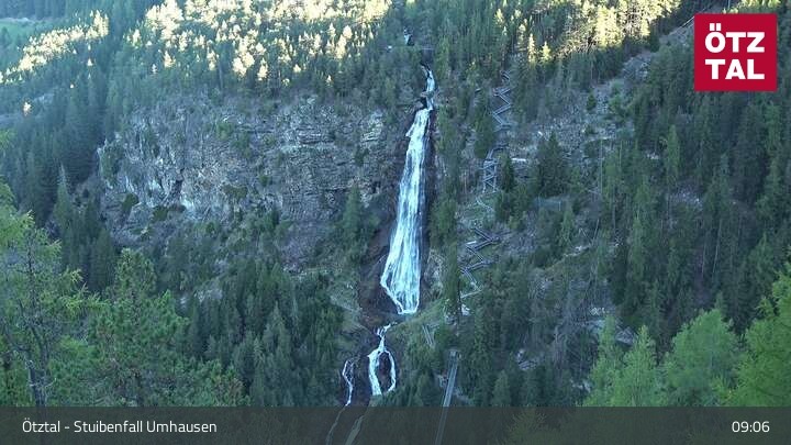 Archiv Foto Webcam Stuibenfall bei Umhausen