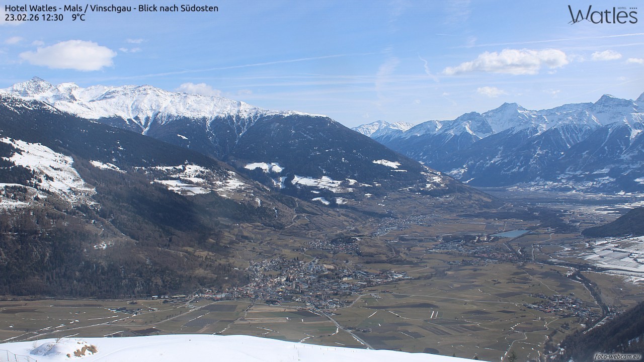 Archiv Foto Webcam Panoramablick vom Hotel Watles