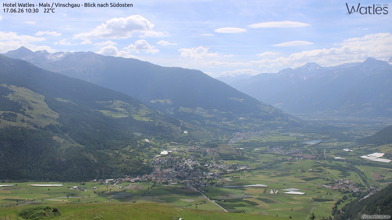 Archiv Foto Webcam Panoramablick vom Hotel Watles