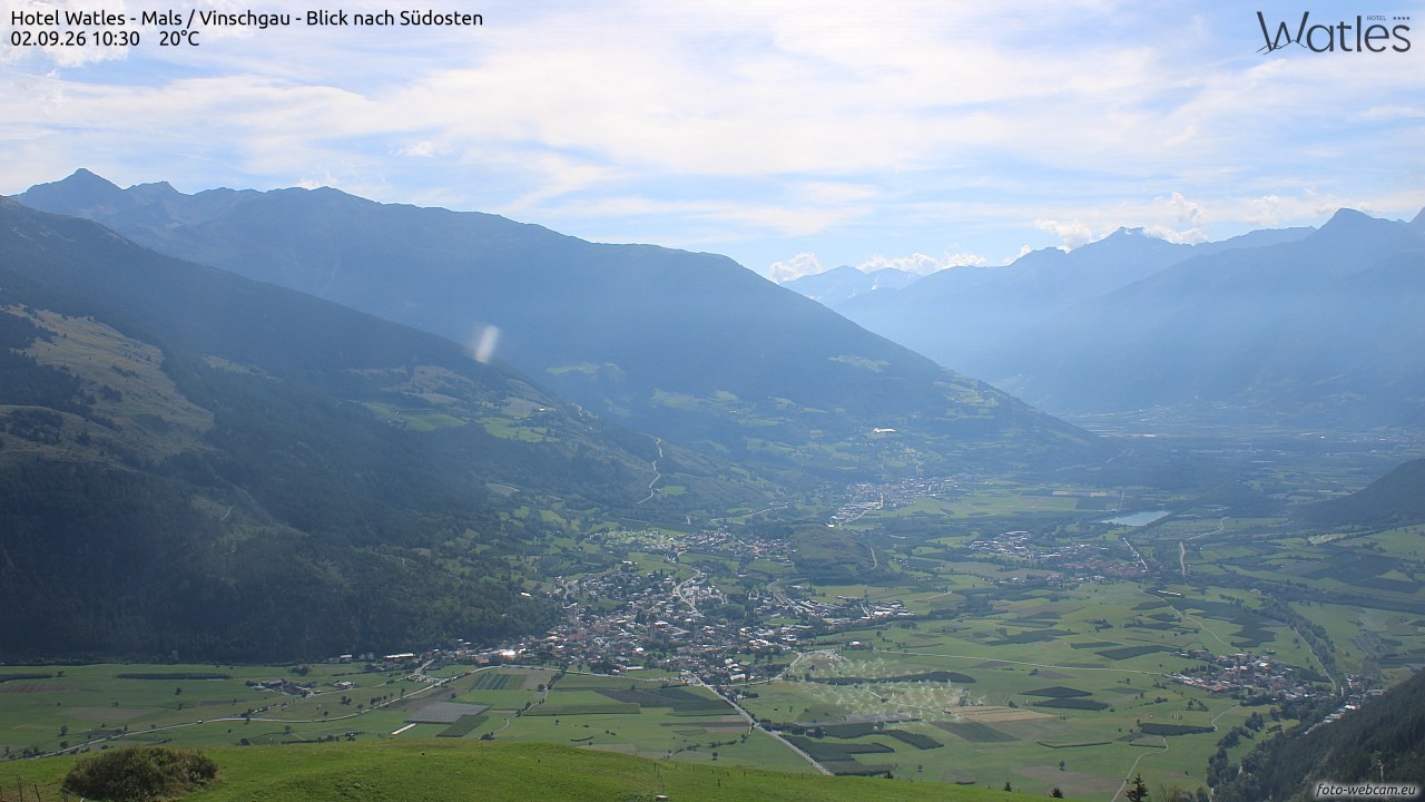 Archiv Foto Webcam Panoramablick vom Hotel Watles