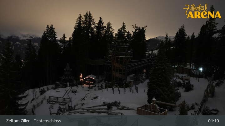 Archiv Foto Webcam Fichtenschloss Zell am Ziller