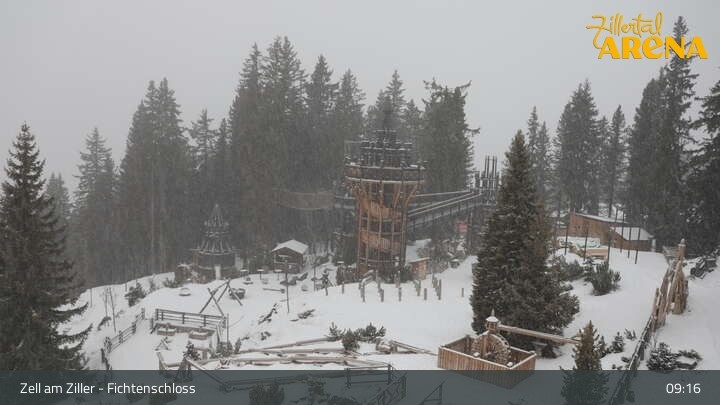 Archiv Foto Webcam Fichtenschloss Zell am Ziller