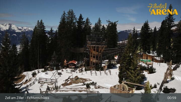 Archiv Foto Webcam Fichtenschloss Zell am Ziller