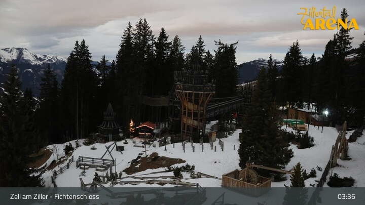 Archiv Foto Webcam Fichtenschloss Zell am Ziller